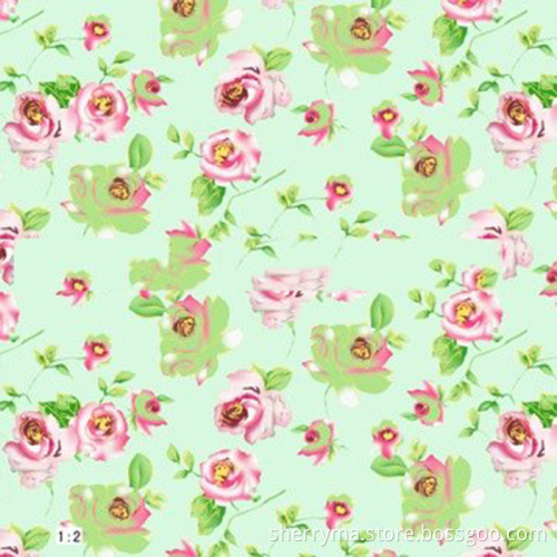 Floral chiffon 100% polyester printed fabric
